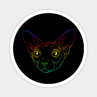 Mr. Rainbow sphynx cat Magnet